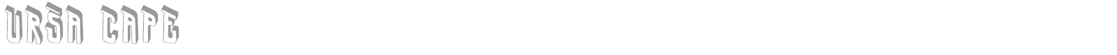 Ursa Cape font preview